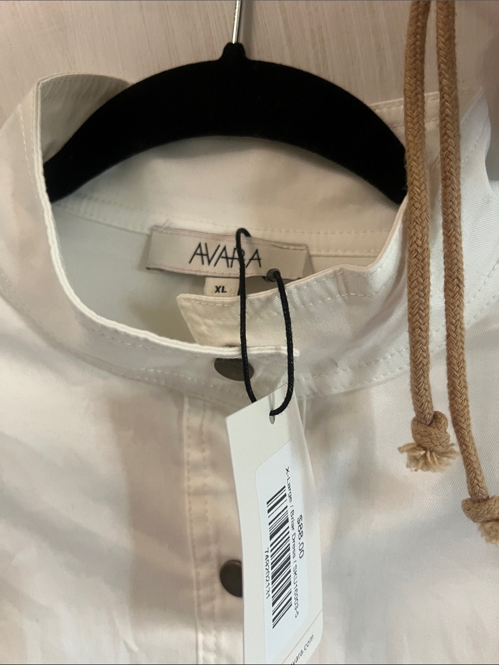 NWT adorable gameday White snap front Puff Sleeve Dress by Avara sz XL - Picture 4 of 6